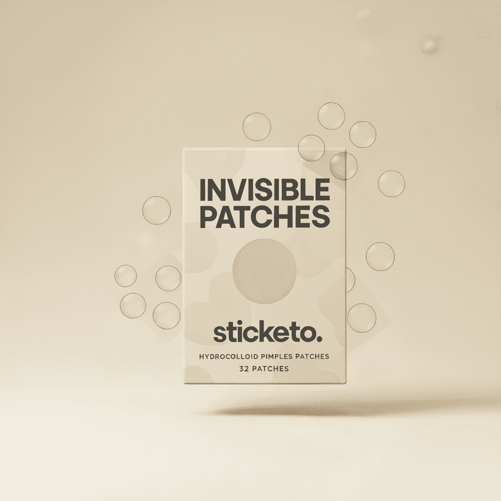 Parches hidrocoloides Sticketo en forma de circulos invisibles (32 unidades)